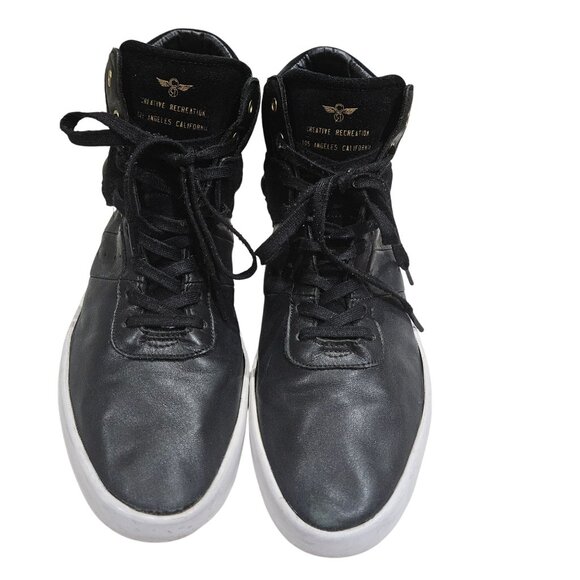 Creative Recreation Mens High-Top Black Leather Sneakers Size 11 Medium - Picture 1 of 9